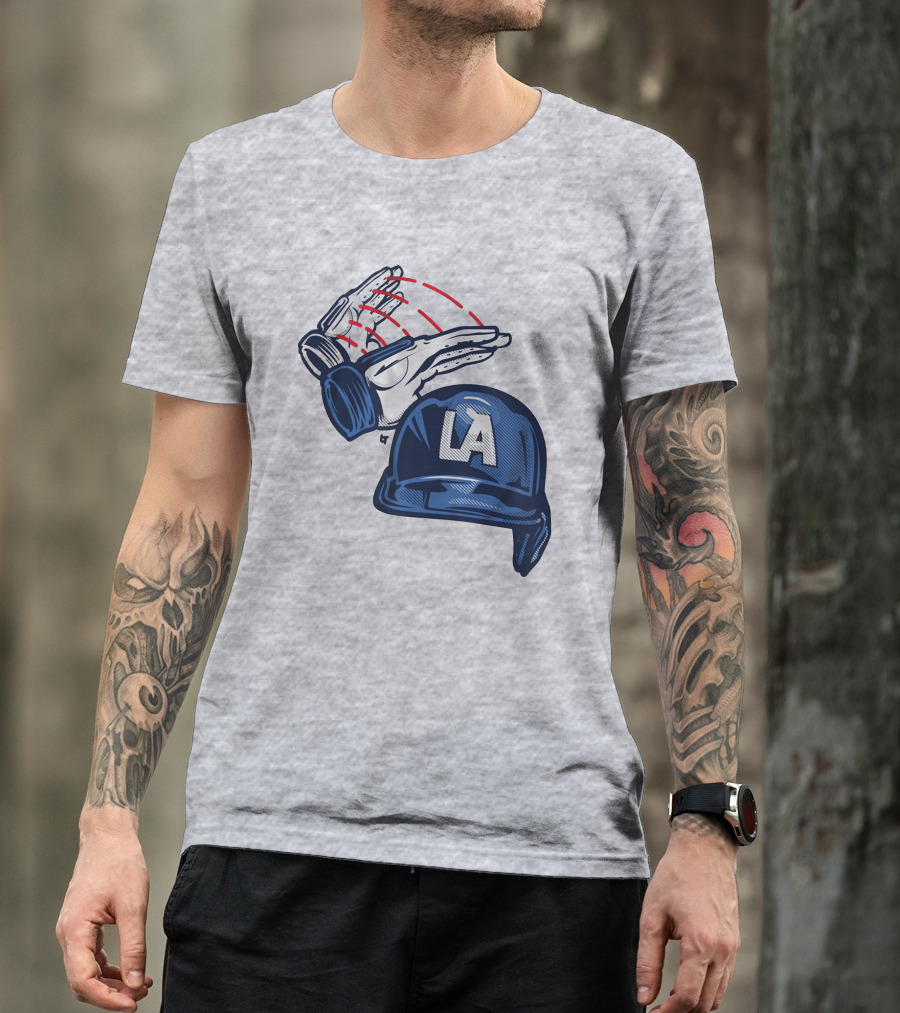 BreakingT Dunk On Em LA Helmet And Gloves T-Shirt