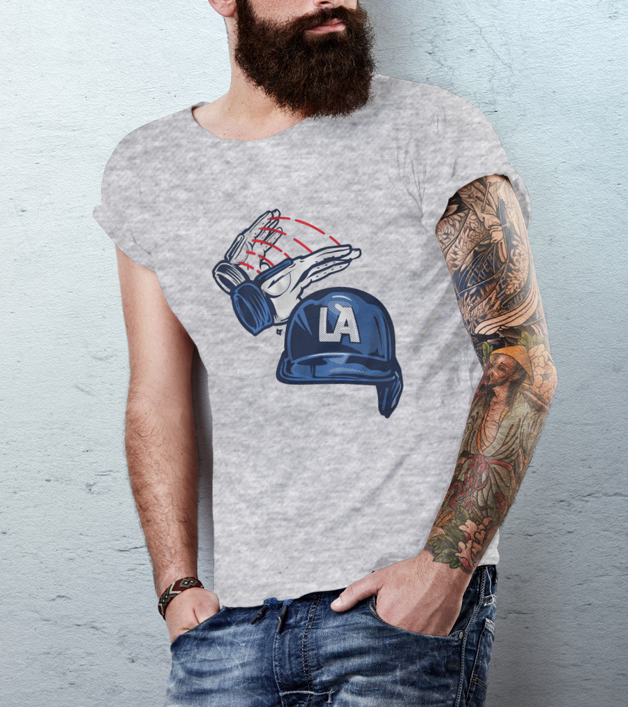 BreakingT Dunk On Em LA Helmet And Gloves T-Shirt