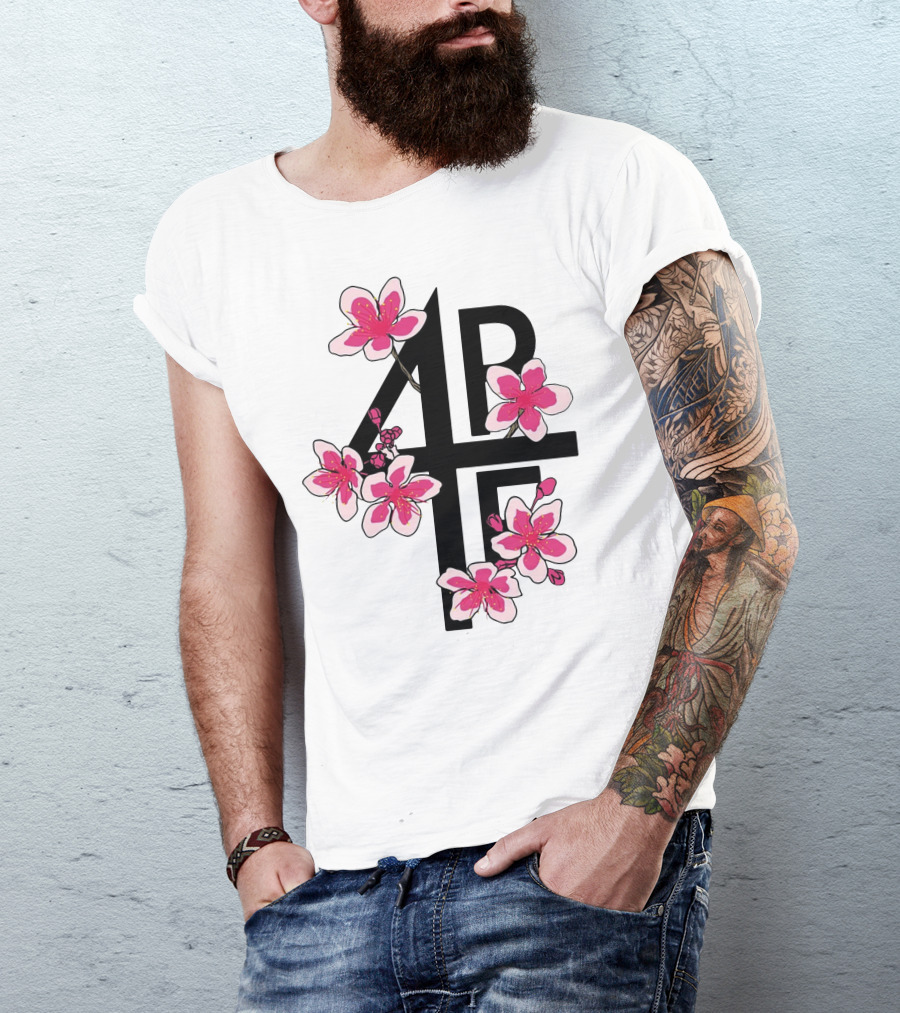 4PF Cherry Blossom Floral Motif T-Shirt