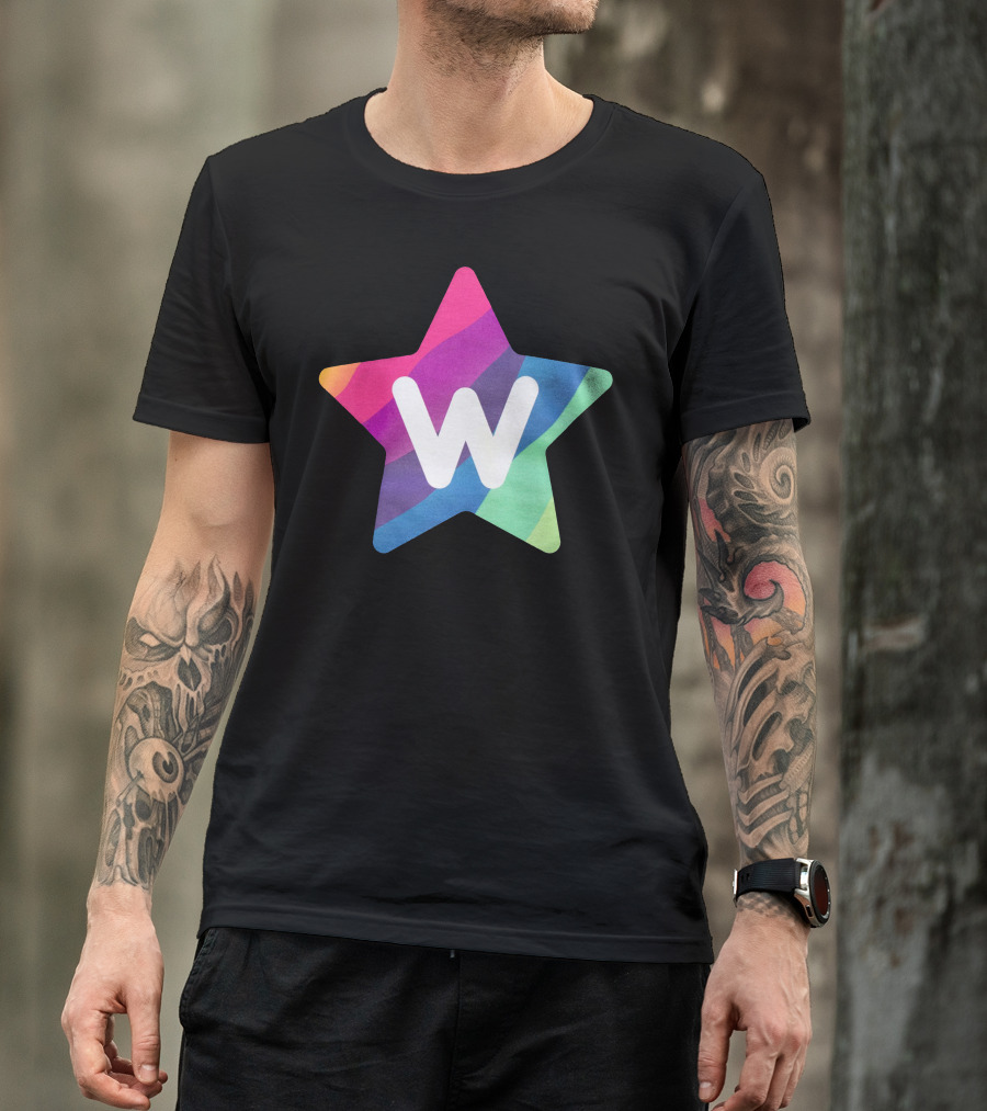 W Star Rainbow Rocket Merch T-Shirt