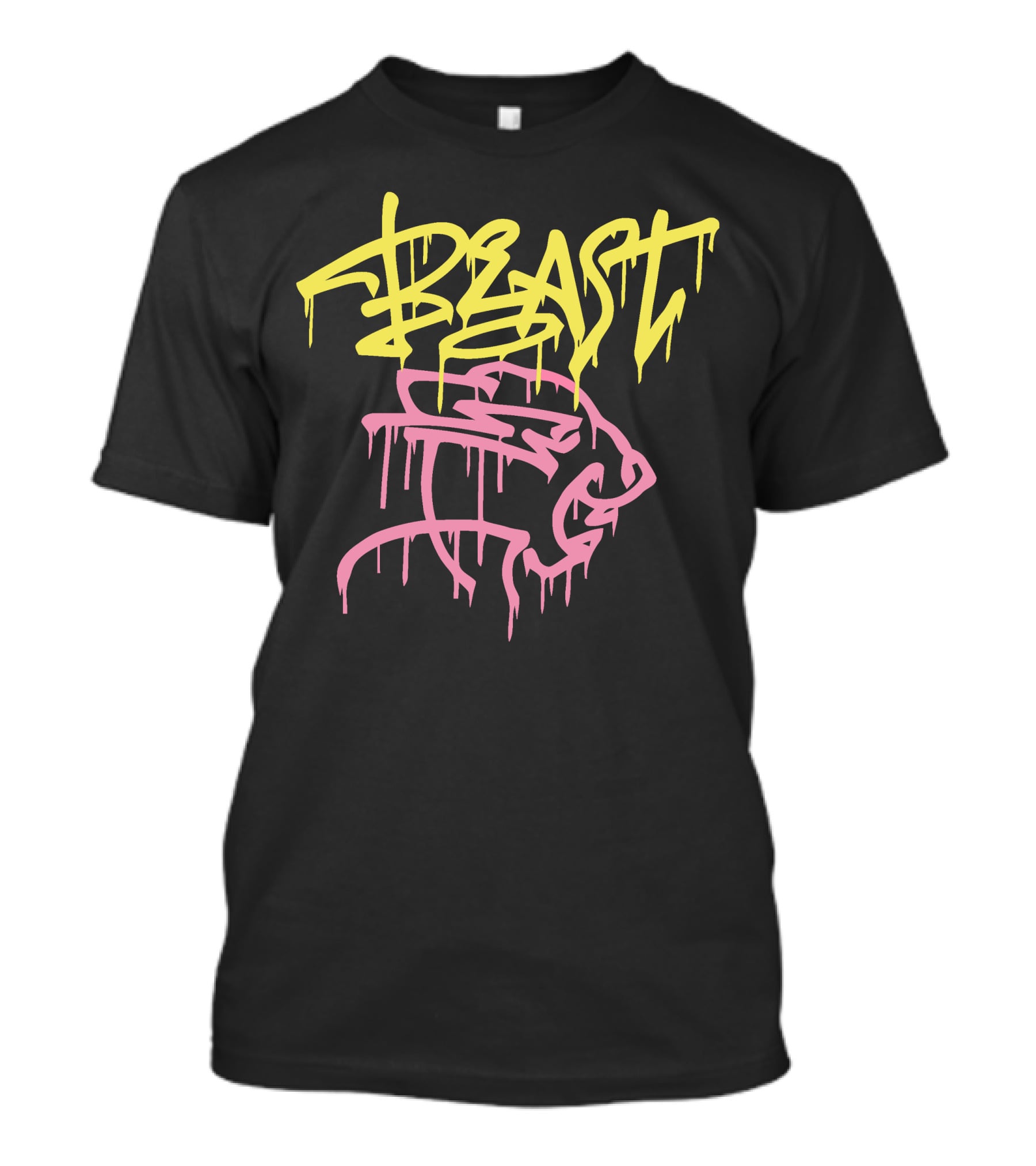 BEAST Graffiti Dripping Panther T-Shirt