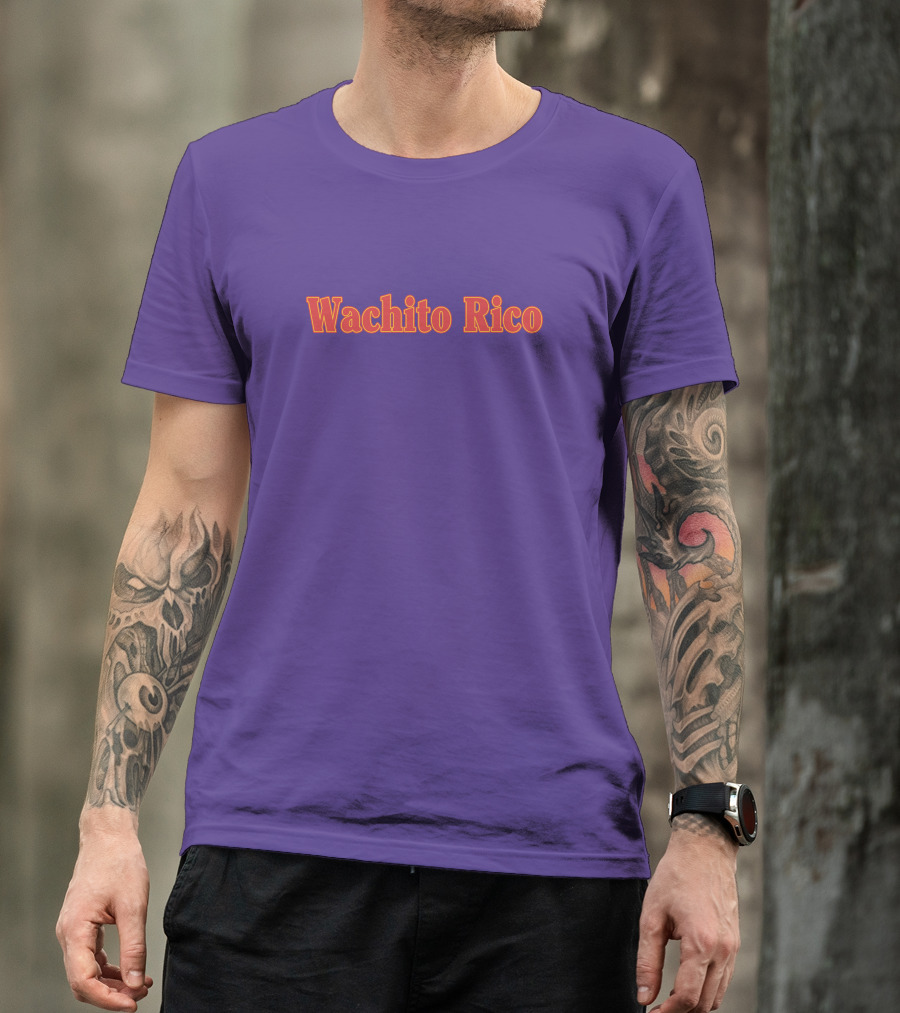 Wachito Rico Purple Text T-Shirt