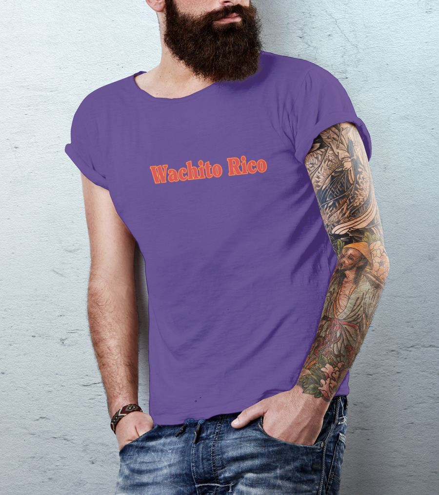 Wachito Rico Purple Text T-Shirt