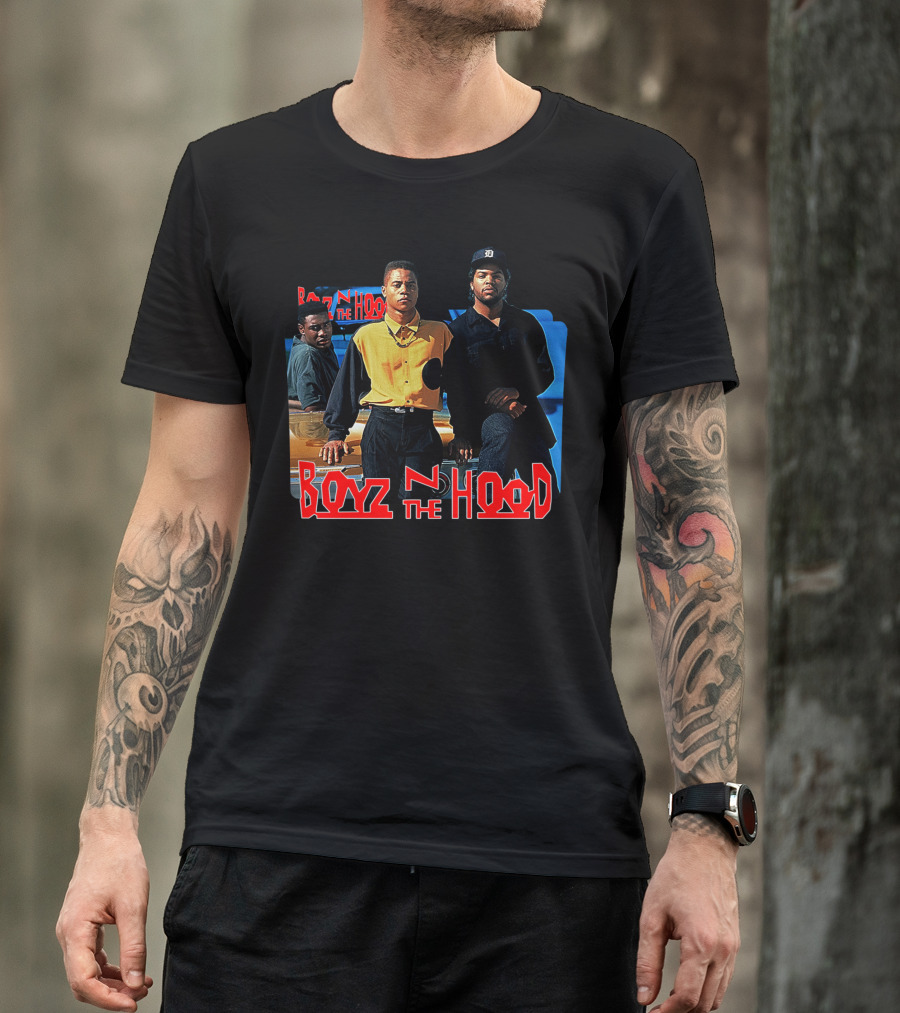Boyz N The Hood Movie Characters Standing By Car T-Shirt