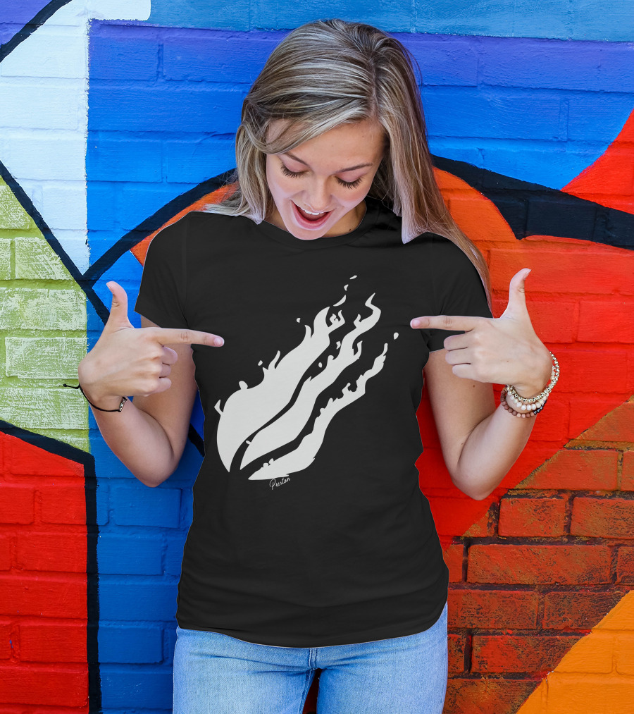 Preston Flame Black White T-Shirt