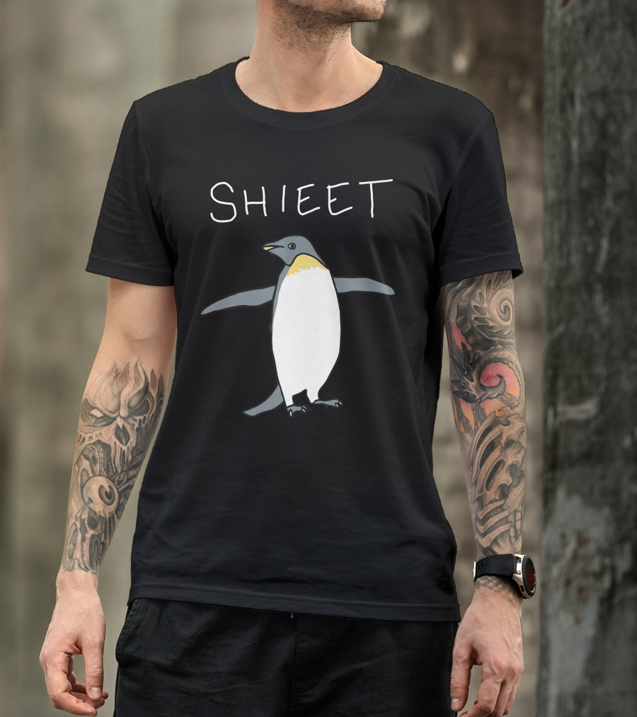 Shieet Penguin Drawing T-Shirt