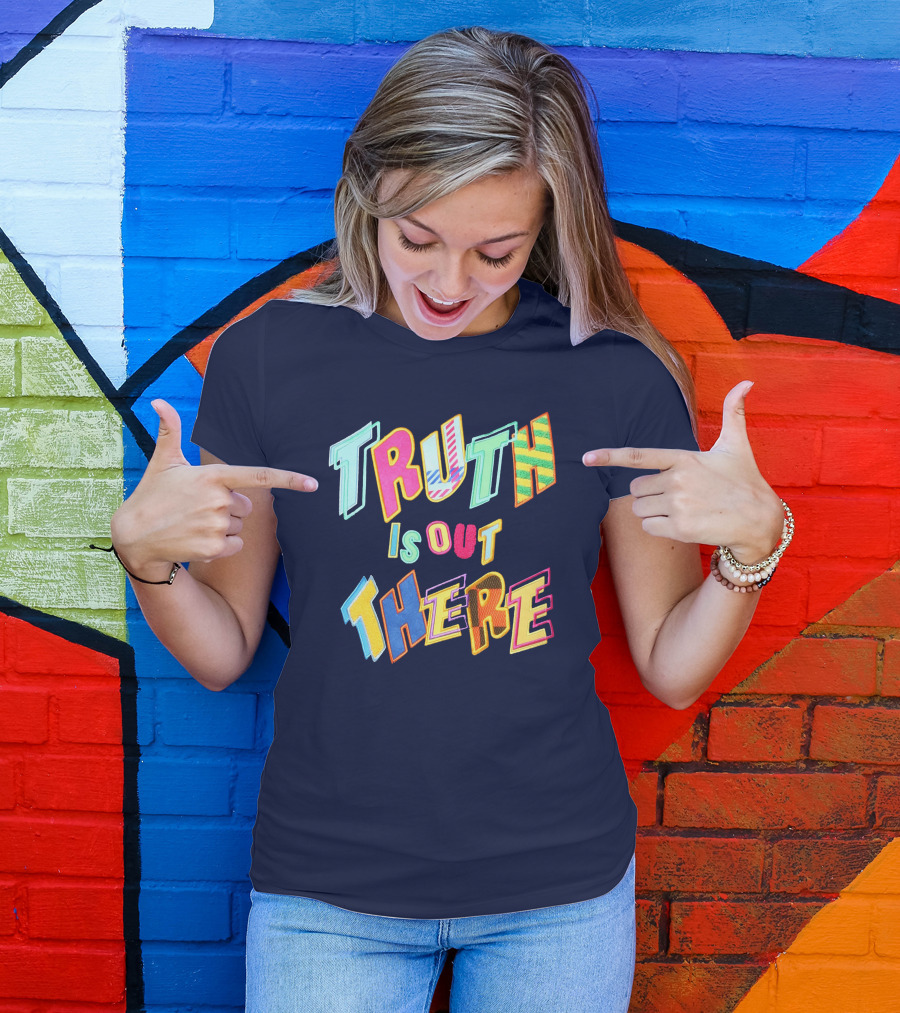 Truth Is Out There Colorful Retro T-Shirt