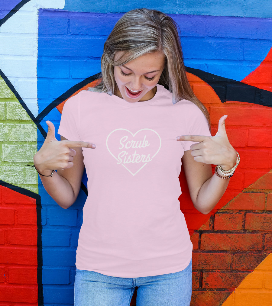 Scrubbing In Merch Scrub Sisters Heart T-Shirt