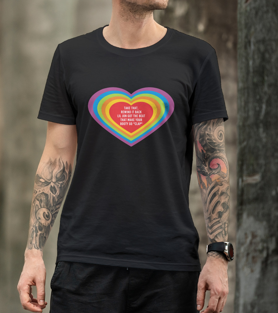 Sarahbaska Lil Jon Booty Clap Rewind Heart T-Shirt