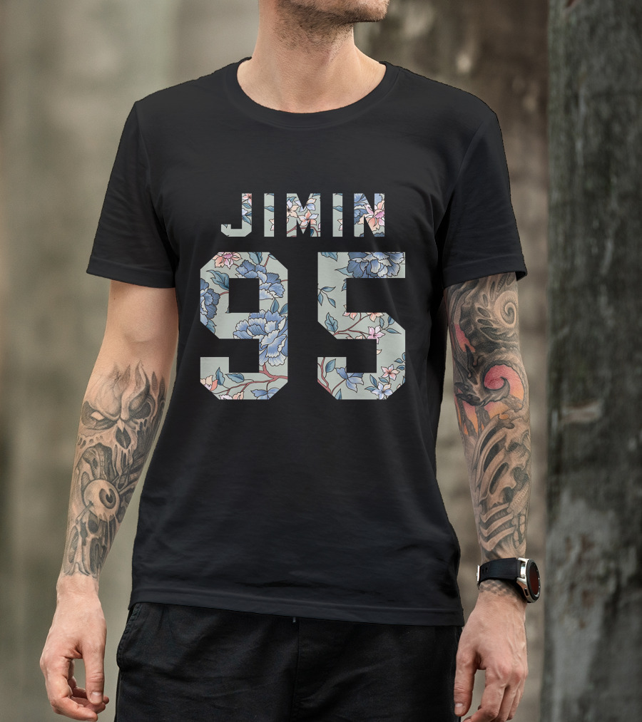 Jimin 95 Floral Pattern Kpop T-Shirt