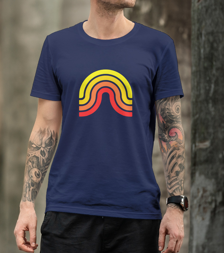 The Geoff Stuff Olden Days Rainbow Logo Geof Flramsey T-Shirt