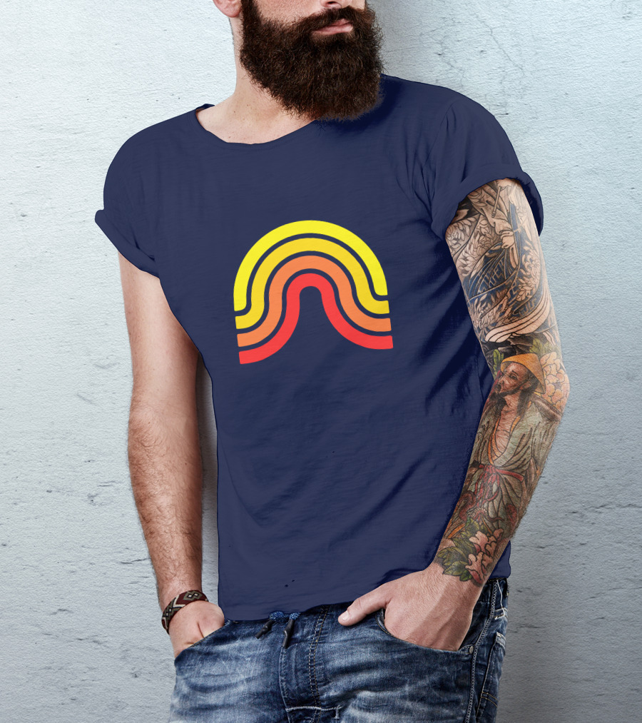 The Geoff Stuff Olden Days Rainbow Logo Geof Flramsey T-Shirt