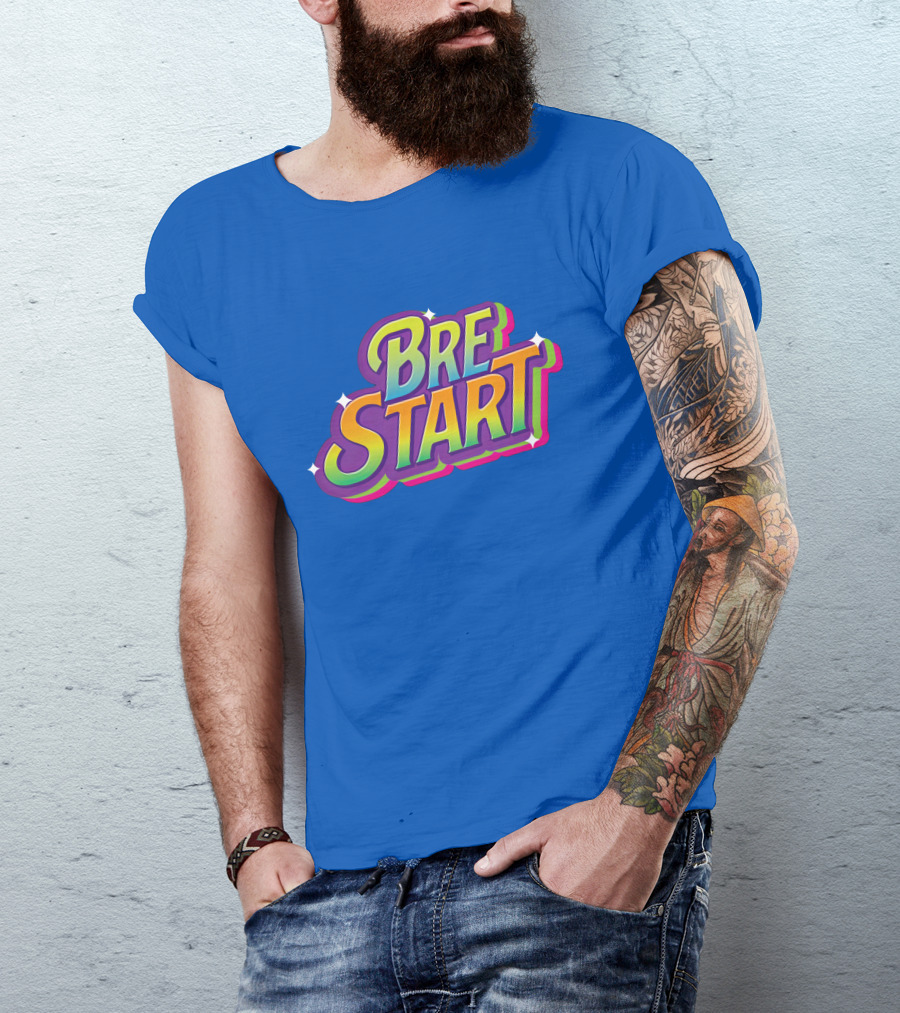 Uuddshop Bre Start Bubble Retro Rainbow T-Shirt
