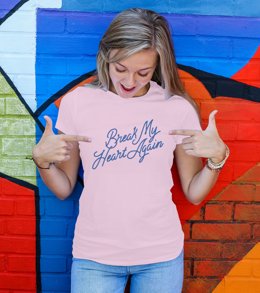 Finneas Break My Heart Again Merch Pastel Typography T-Shirt