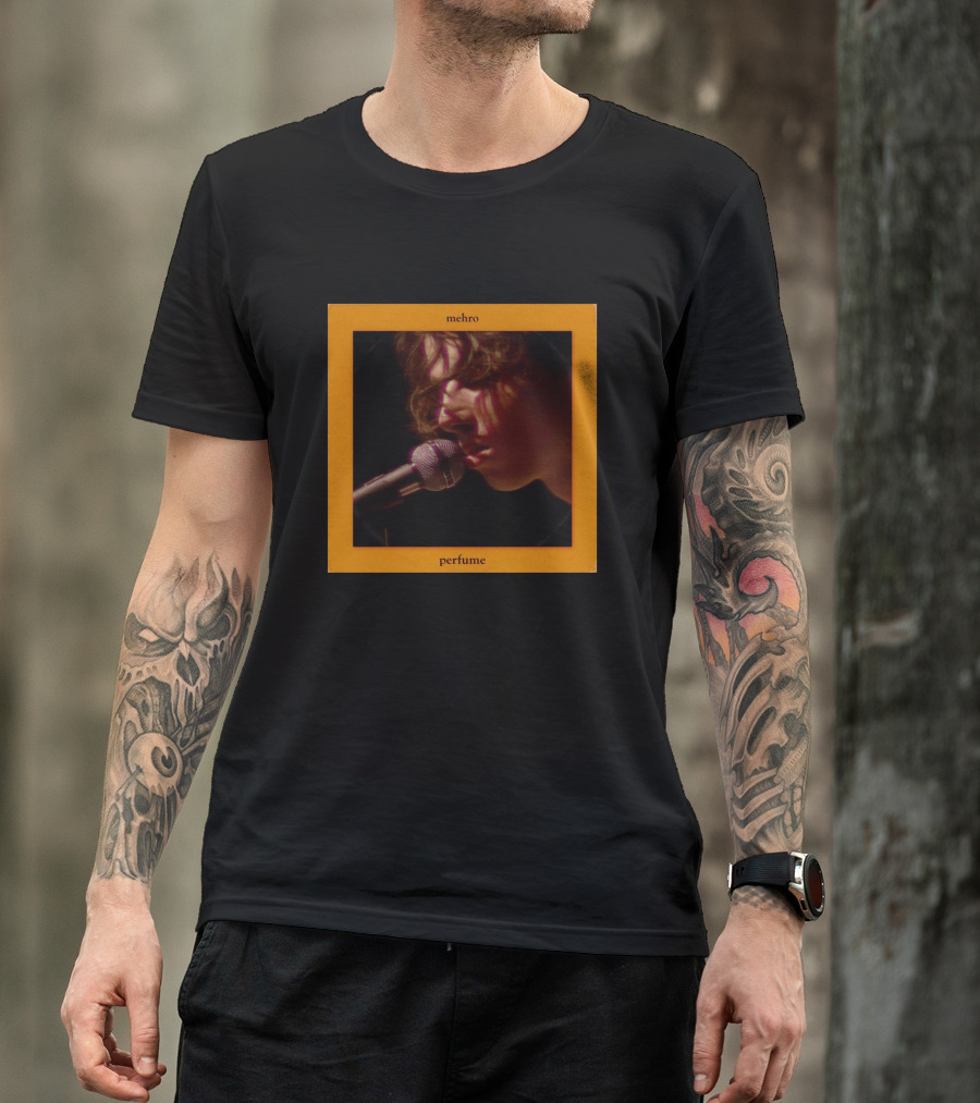Mehro Merch Perfume Singer Photo Orange Frame T-Shirt