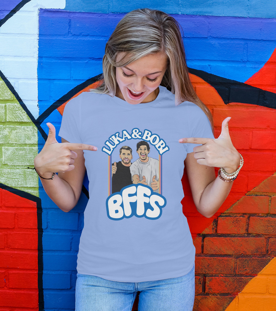Luka And Bobi BFFs Thumbs Up Retro Style Duo T-Shirt