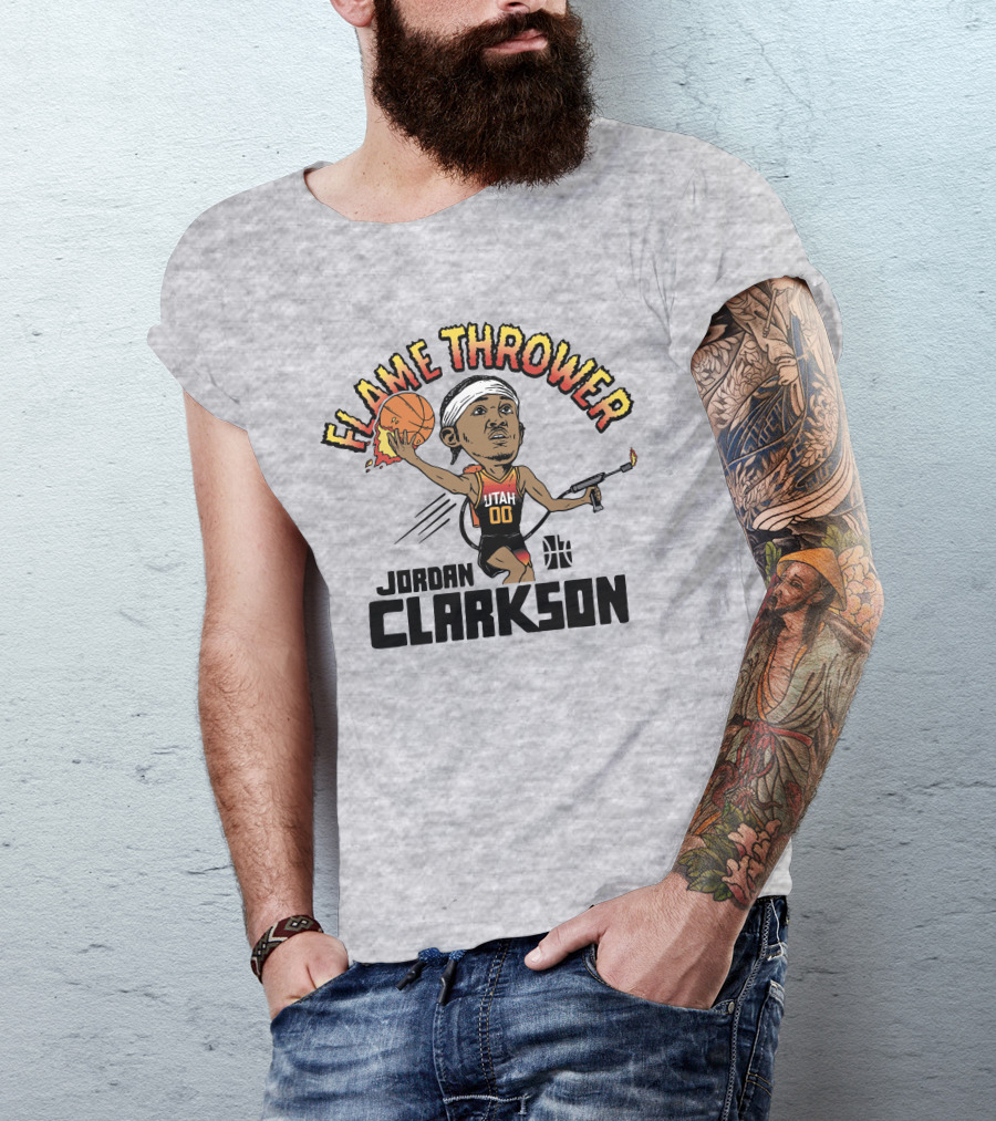 Flamethrower Jordan Clarkson Utah Basketball T-Shirt