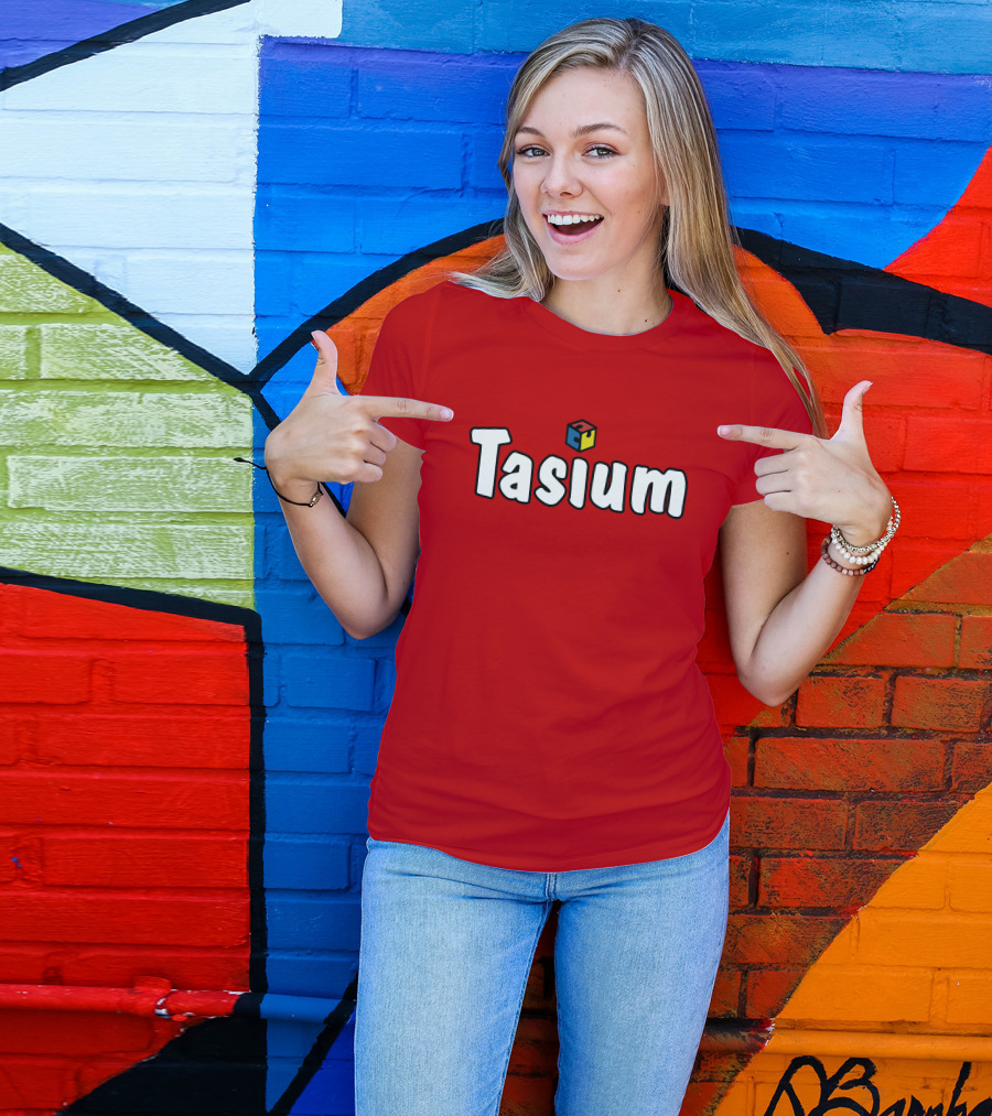 Tasium Merch Iconic Cube Style Fidget Infused T-Shirt