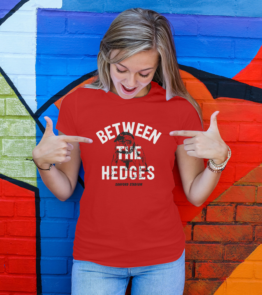 Between The Hedges Sanford Stadium Bulldog T-Shirt
