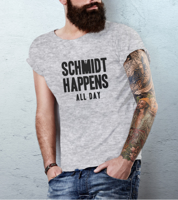 Schmidt Happens All Day Suit Tie T-Shirt