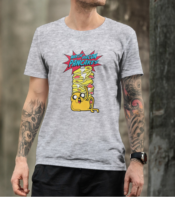 Makin' Bacon Pancakes Stack With Jake The Dog T-Shirt