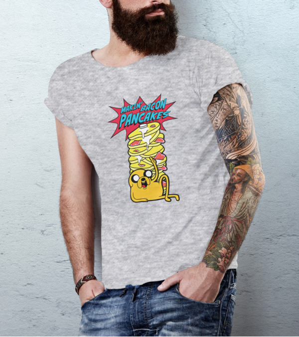 Makin' Bacon Pancakes Stack With Jake The Dog T-Shirt