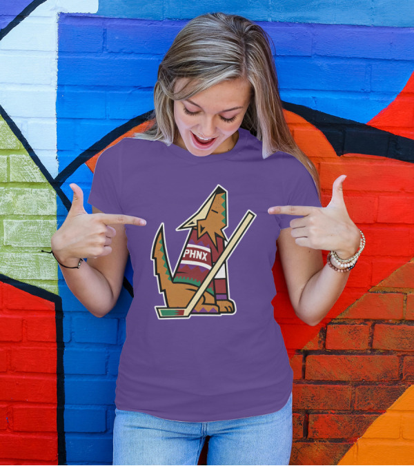 Phnx Locker Merch PHNX Howling Coyote Hockey Stick T-Shirt