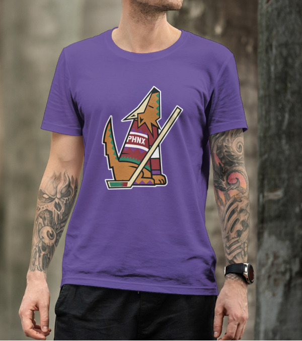 Phnx Locker Merch PHNX Howling Coyote Hockey Stick T-Shirt