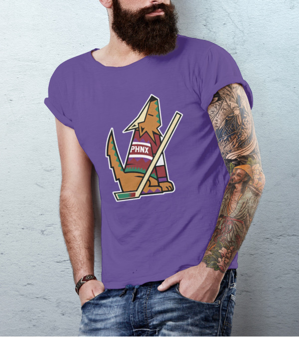 Phnx Locker Merch PHNX Howling Coyote Hockey Stick T-Shirt