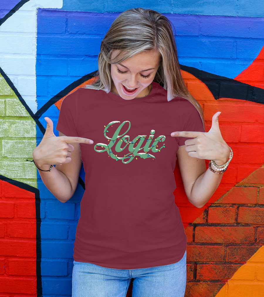 Logic Merch Holiday Lights Script Collection T-Shirt