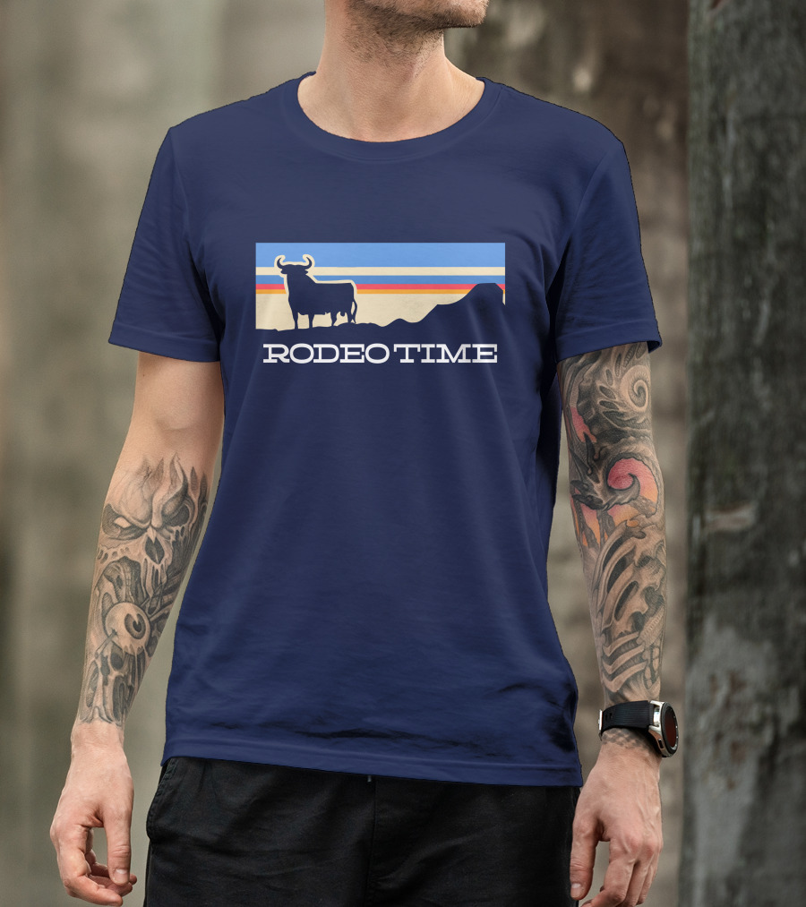 Rodeo Time Sunset Bull Silhouette By Dale Brisby T-Shirt