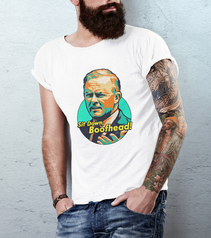Sit Down Boofhead Scott Morrison Pop T-Shirt