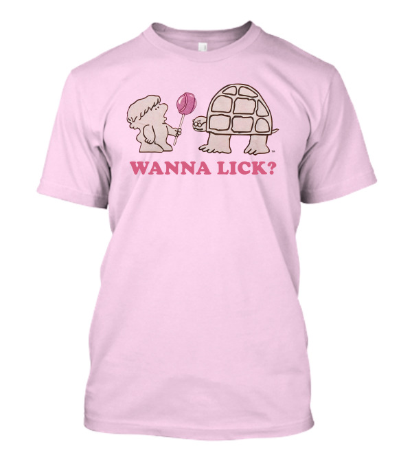 Wanna Lick Tootsie Roll Lilbttyboop Cute Character With Turtle And Lollipop T-Shirt