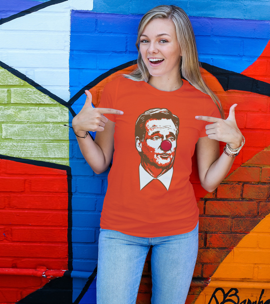 Cle Clown NFL Roger Goodell Red Nose Satire T-Shirt