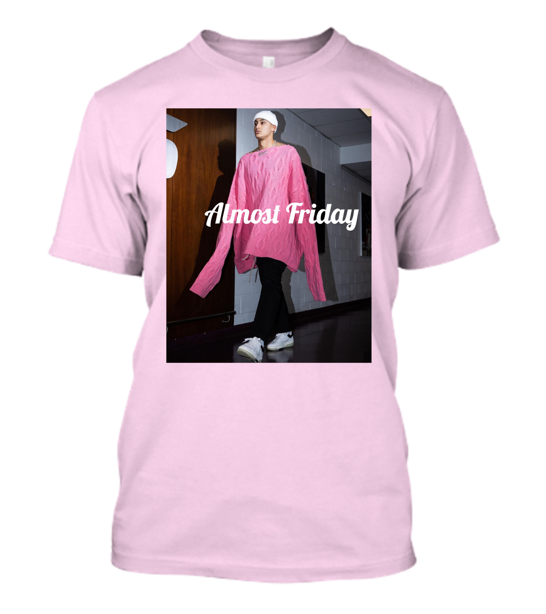 Almost Friday Kyle Kuzma Pink Sweater Fashion T-Shirt