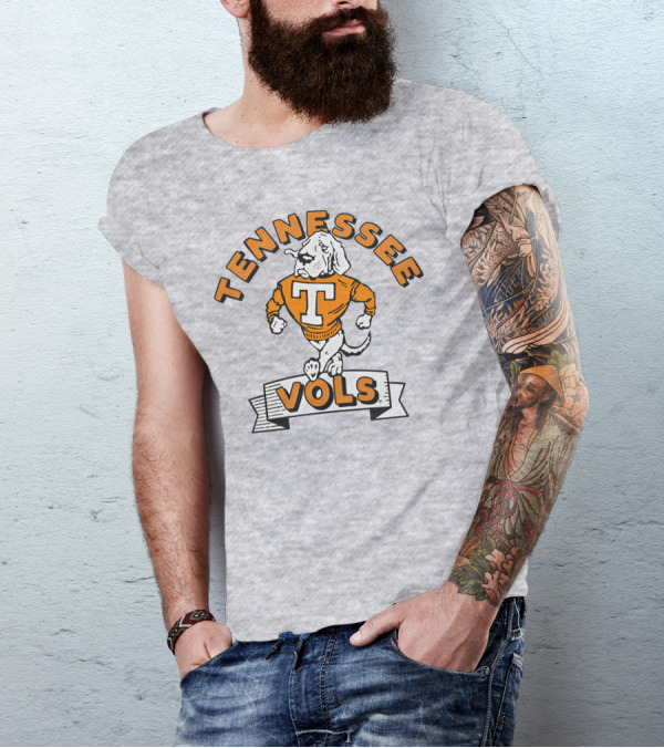 Chris Lofton Tennessee Vols Vintage Smokey Mascot Homefield T-Shirt