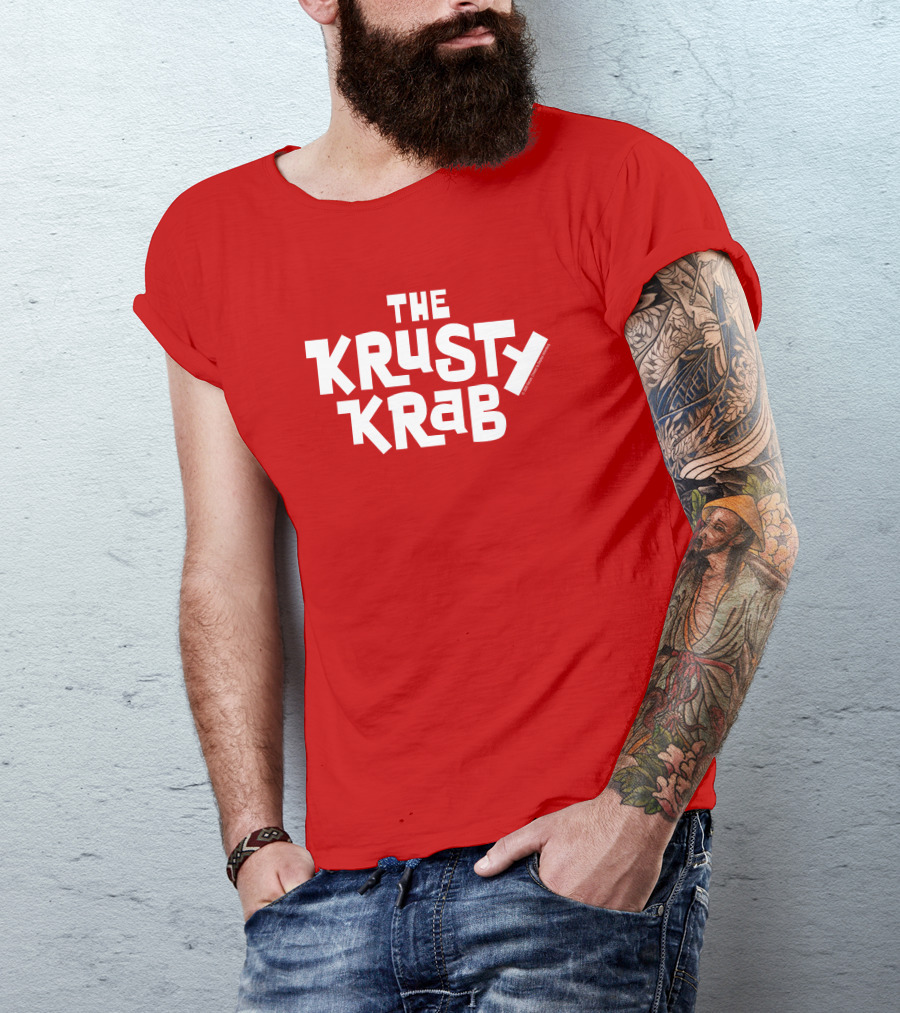 Joe Burrow The Krusty Krab Spongebob Squarepants Crossover Patrick Star Football NFL Cincinnati Bengals Cartoon Network Nickelodeon T-Shirt