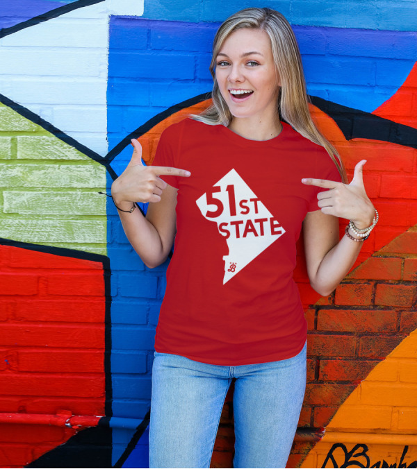 Juan Soto 51St State Wear Bailiwick Washington DC 51st State Outline T-Shirt