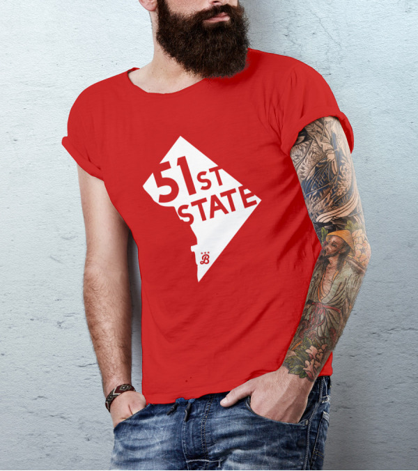Juan Soto 51St State Wear Bailiwick Washington DC 51st State Outline T-Shirt