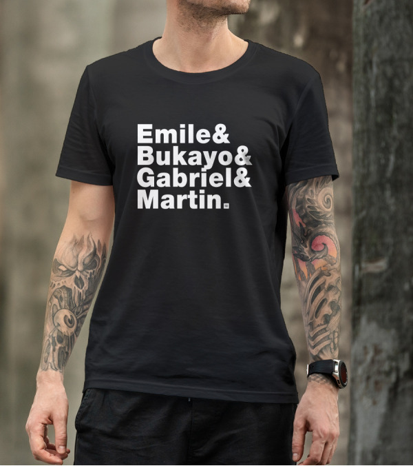 Emile Bukayo Gabriel Martin Arsenal Football Players Fan Listing T-Shirt
