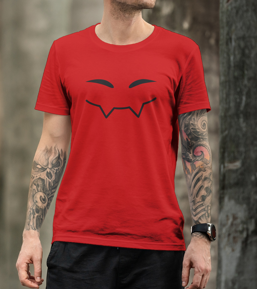 Badboyhalo Fang Face Red Pullover T-Shirt