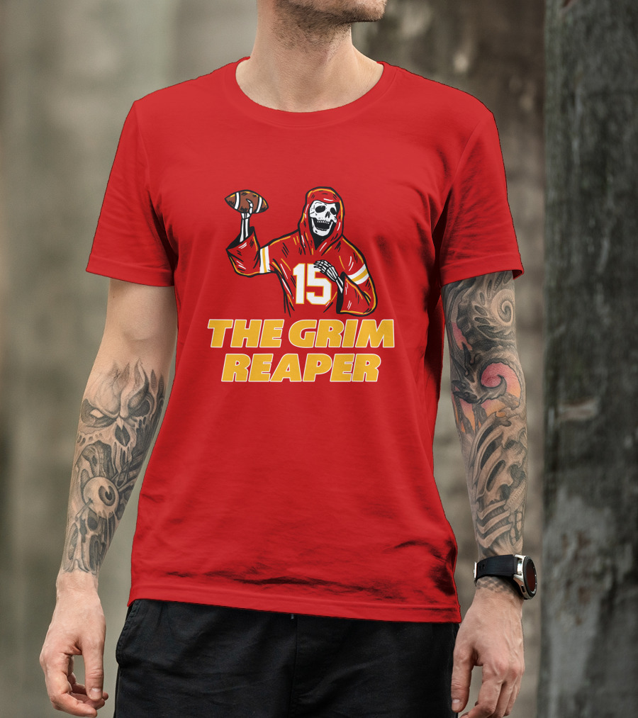 The Grim Reaper 15 Patrick Mahomes KC Chiefs T-Shirt