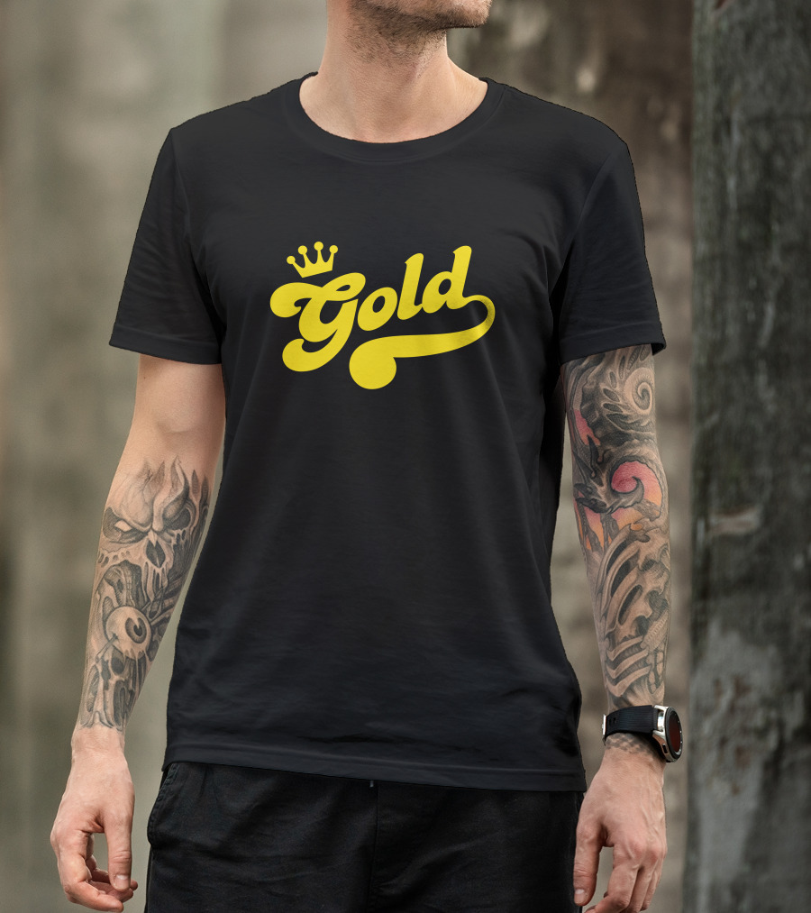 Lamar Jackson Gold Funko Crown T-Shirt