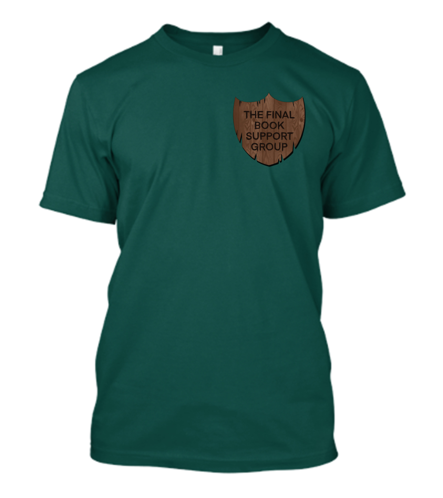 The Final Book Support Group Wooden Shield T-Shirt