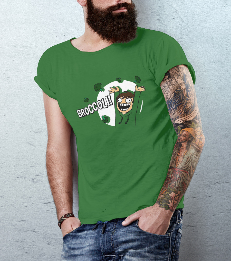 Eddsworld Broccoli Enthusiastic Character T-Shirt