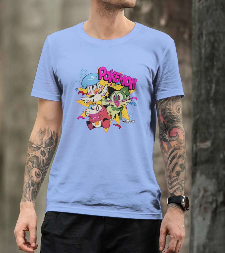 Natflorezz Pokemon Quaxly Sprigatito Fuecoco Characters T-Shirt