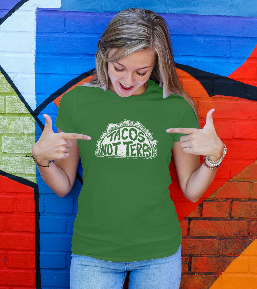 Dory Madness Tacos Not Terfs Green Background T-Shirt