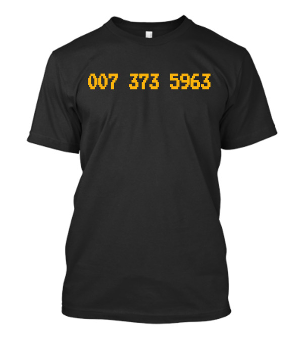 Sal Vulcano 007 373 5963 Code Prince Herb Pixelated Numbers T-Shirt