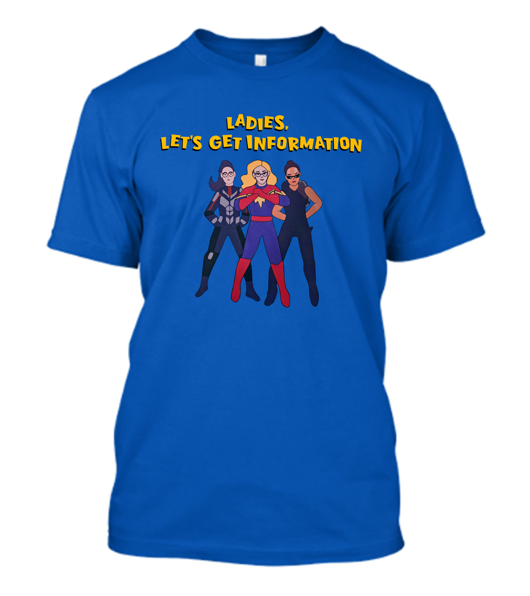 Ladies Let's Get Information Kamala Khan Iman Vellani Carol Danvers Ms Marvel T-Shirt