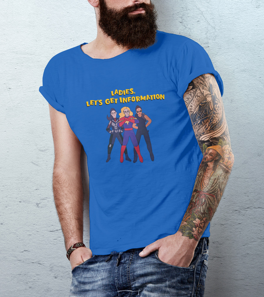 Ladies Let's Get Information Kamala Khan Iman Vellani Carol Danvers Ms Marvel T-Shirt